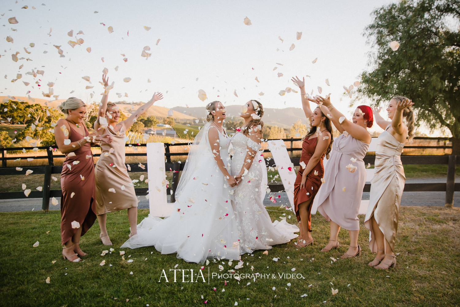 , Lauren and Rachael wedding photography at Riverstone Estate Coldstream by ATEIA Photography &#038; Video