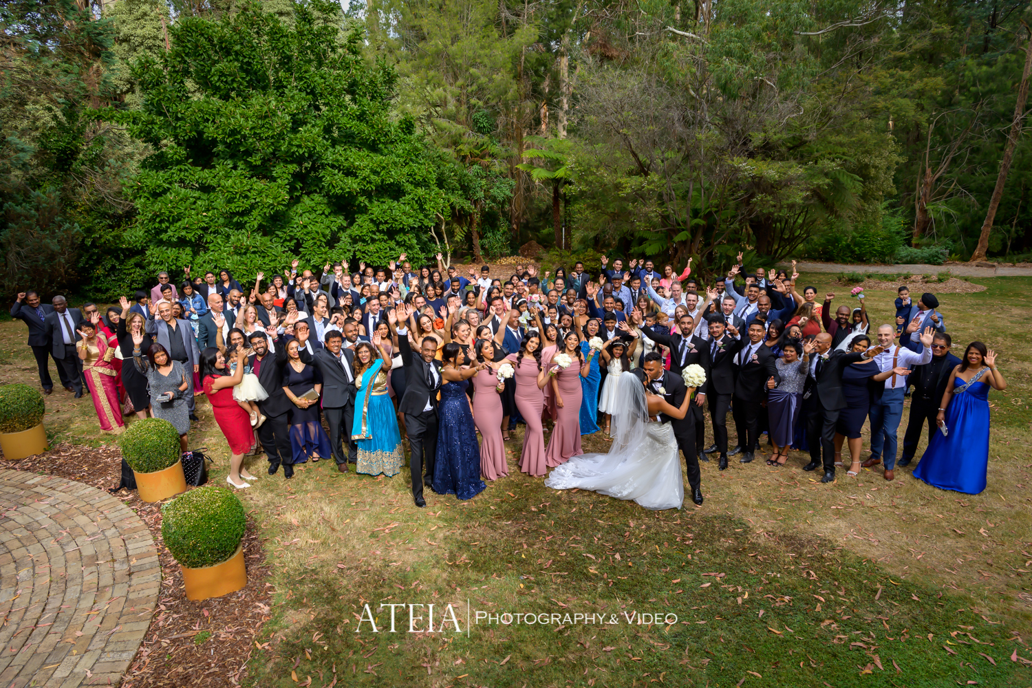 , Caroline and Varone&#8217;s wedding at Tatra Receptions in Mount Dandenong captured by ATEIA Photography &#038; Video
