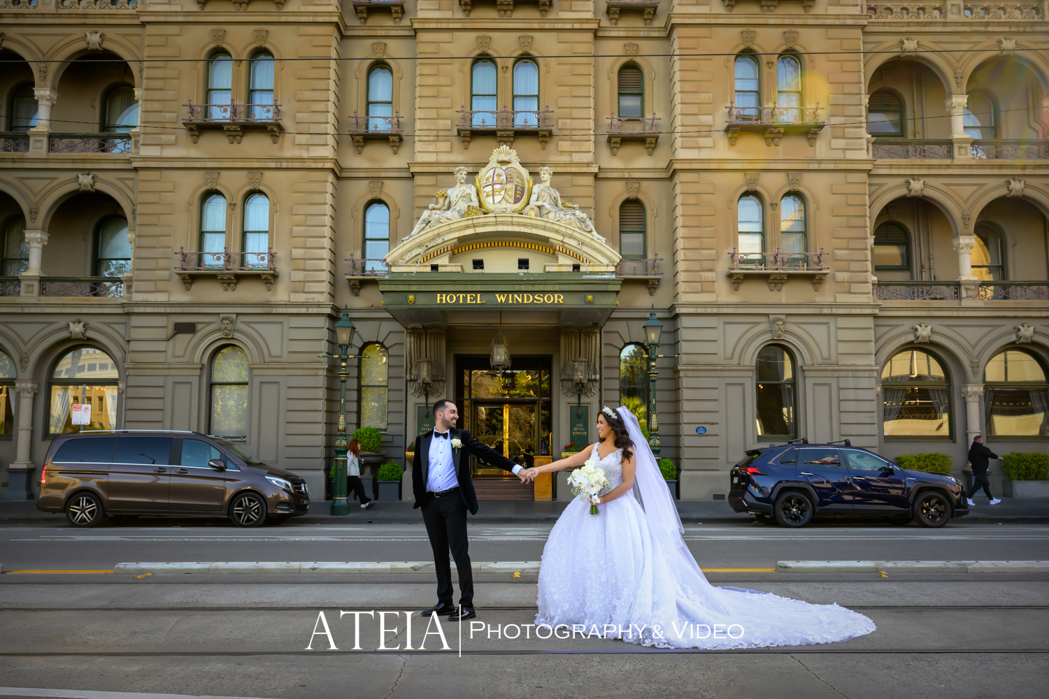 , Merna and Adam&#8217;s wedding photography at RACV City Club captured by ATEIA Photography &#038; Video