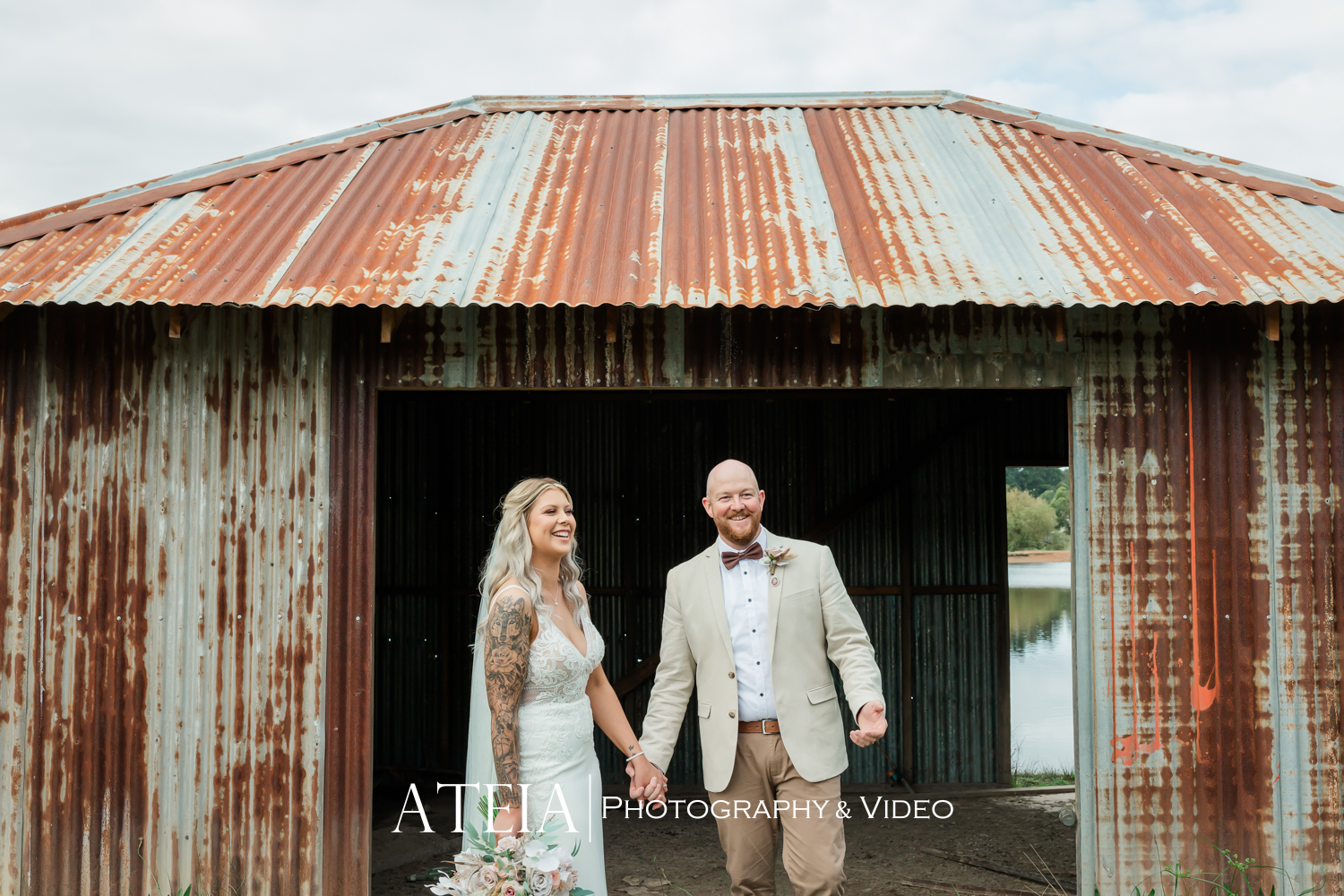 , Chelsea and Marshall&#8217;s wedding photography at Big Fella Cherries captured by ATEIA Photography &#038; Video