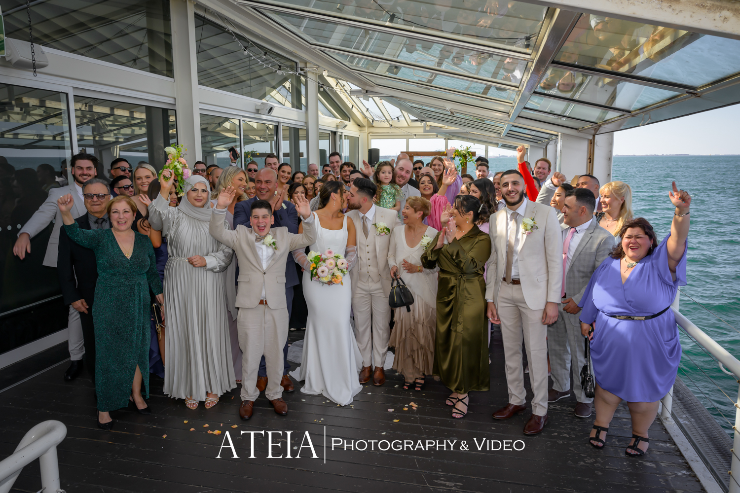 , Yasmine and Marc&#8217;s wedding photography at The Pier Geelong captured by ATEIA Photography &#038; Video