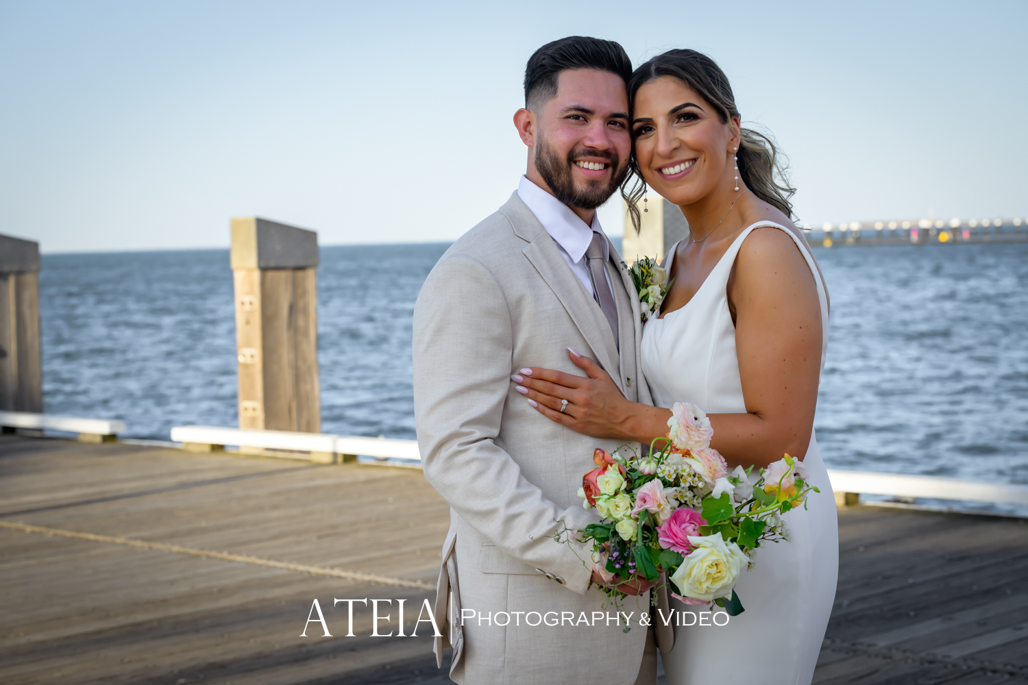 , Yasmine and Marc&#8217;s wedding photography at The Pier Geelong captured by ATEIA Photography &#038; Video