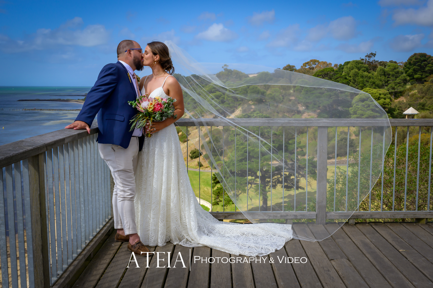 , Chloe and Andrew&#8217;s wedding photography at Clifton Springs Golf Club captured by ATEIA Photography &#038; Video