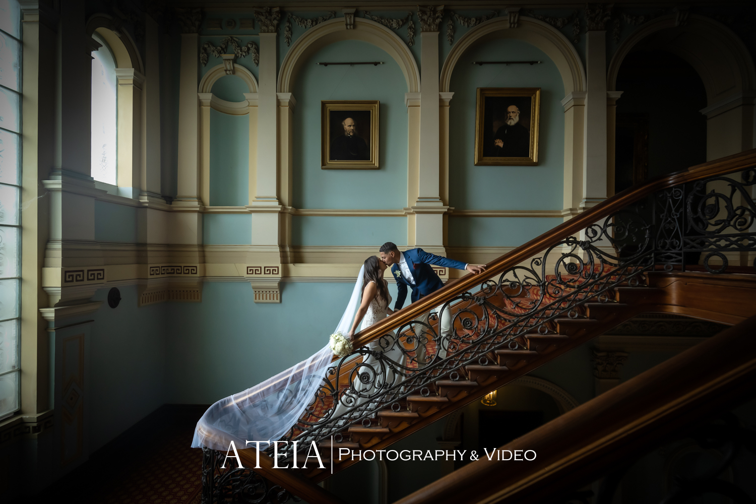 , Amelia and David&#8217;s wedding photography at Werribee Mansion captured by ATEIA Photography &#038; Video