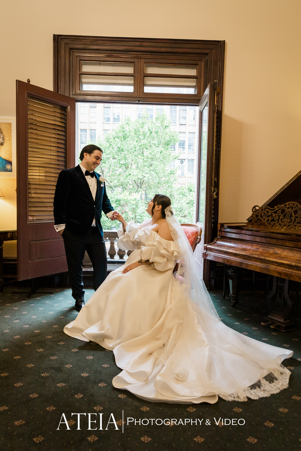 , Lucy and Virgil&#8217;s wedding photography at Melbourne Town Hall captured by ATEIA Photography &#038; Video