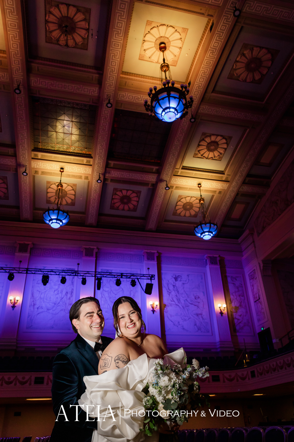 , Lucy and Virgil&#8217;s wedding photography at Melbourne Town Hall captured by ATEIA Photography &#038; Video