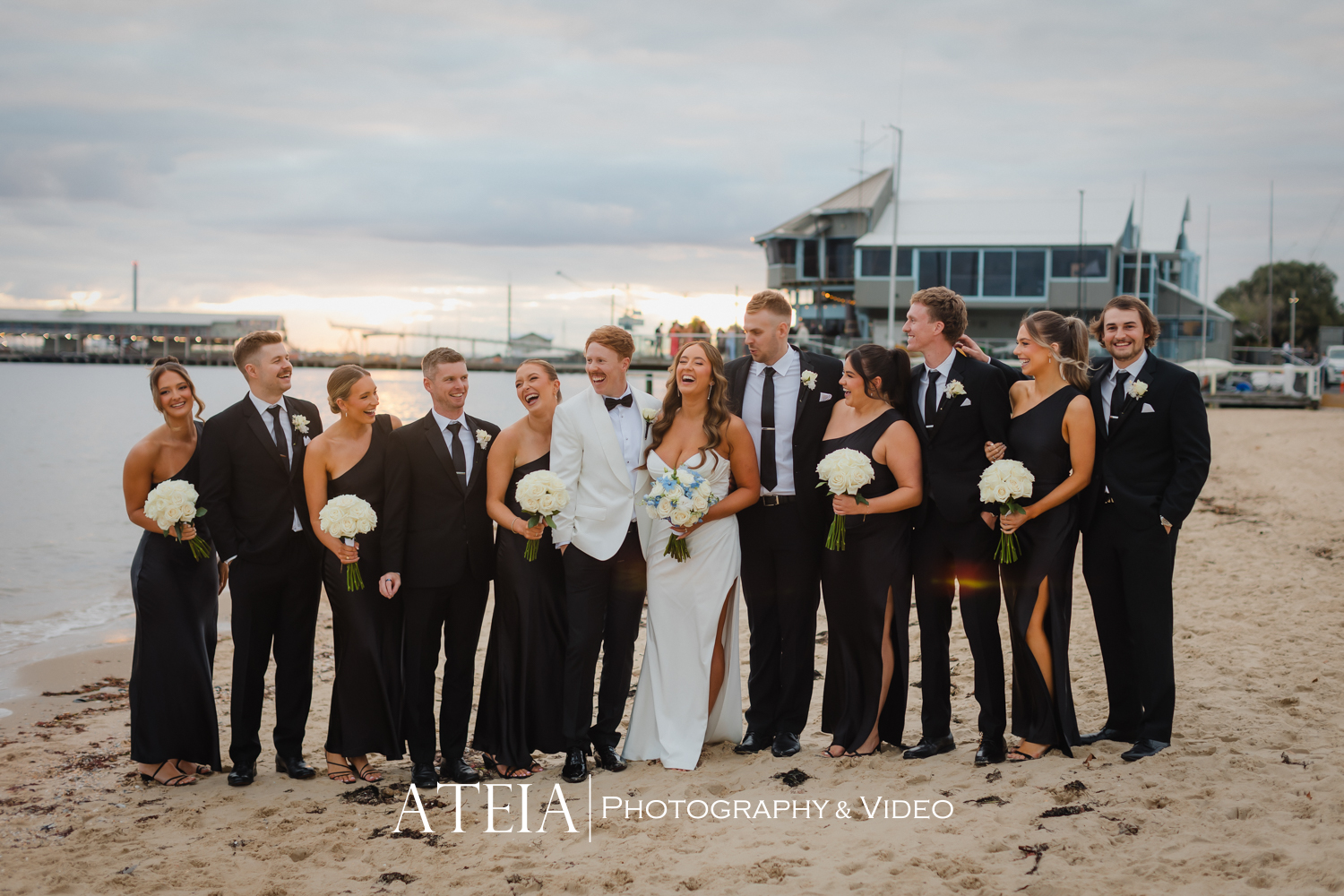 , Kristen and Joshua&#8217;s wedding photography at Port Melbourne Yacht Club captured by ATEIA Photography &#038; Video